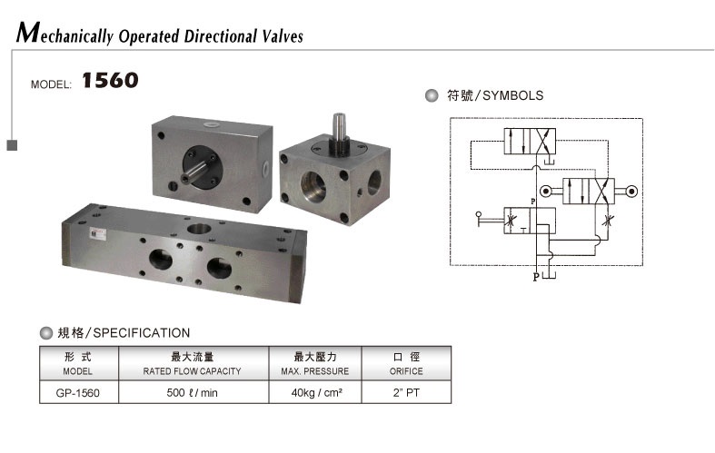 Mechanical directional valve 1560